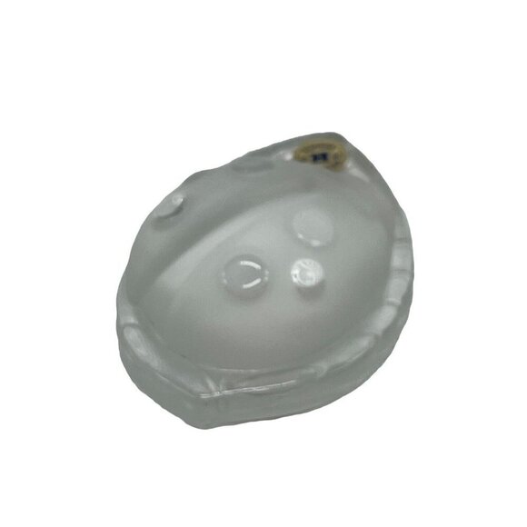 Reijmyre Sweden Frosted Glass Crystal LadyBug Paperweight With Box  NEW - Picture 3 of 9